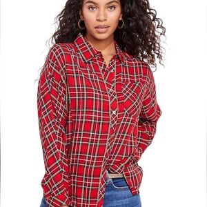 Vineyard vines weekend redvelvet plaid button shirt  20new holiday Christmas